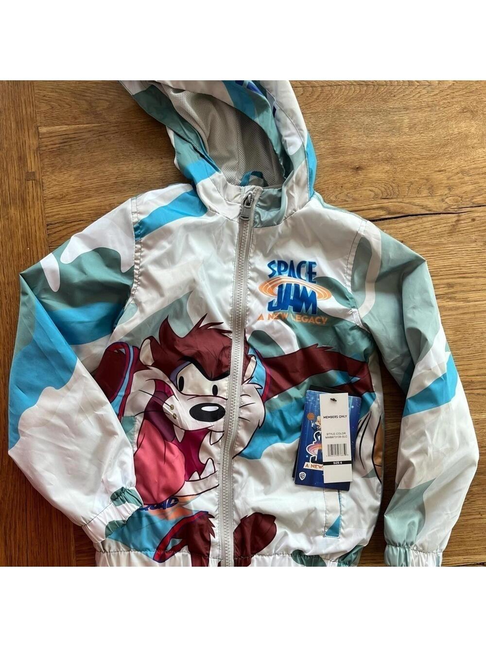 Space Jams Windbreaker Zipper Up Members Only Tune Squad size 6 youth